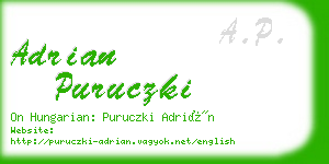 adrian puruczki business card